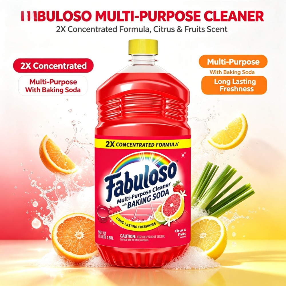 Kitchen Cleaner With Baking Soda - 2X Concentrated Multi‑Purpose Cleaner, With Baking