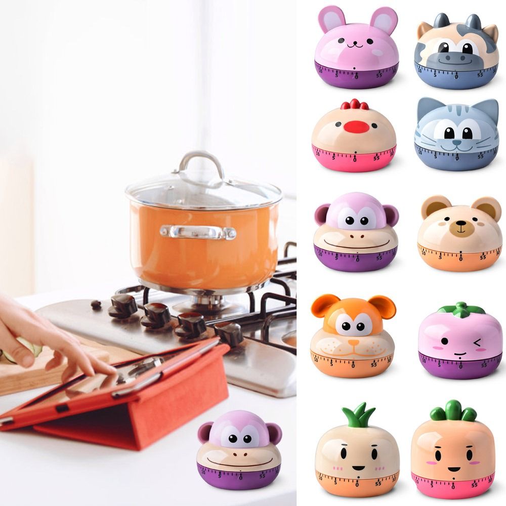 Kitchen Baking Timer - Animal Cute Mechanical Timer Student Learning