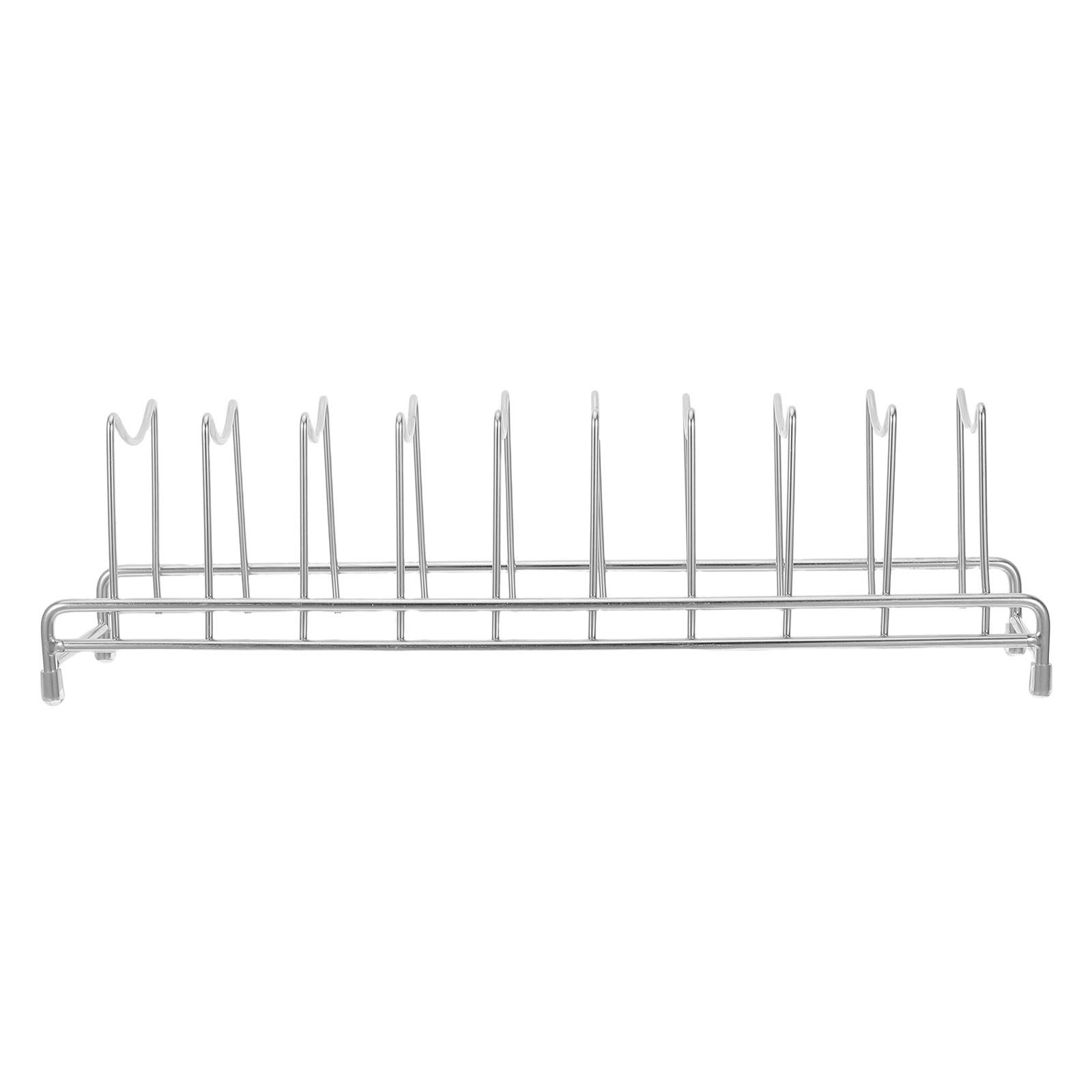 Kitchen Cabinet Baking Organizer - Stainless Steel 9 Section Pot Lid