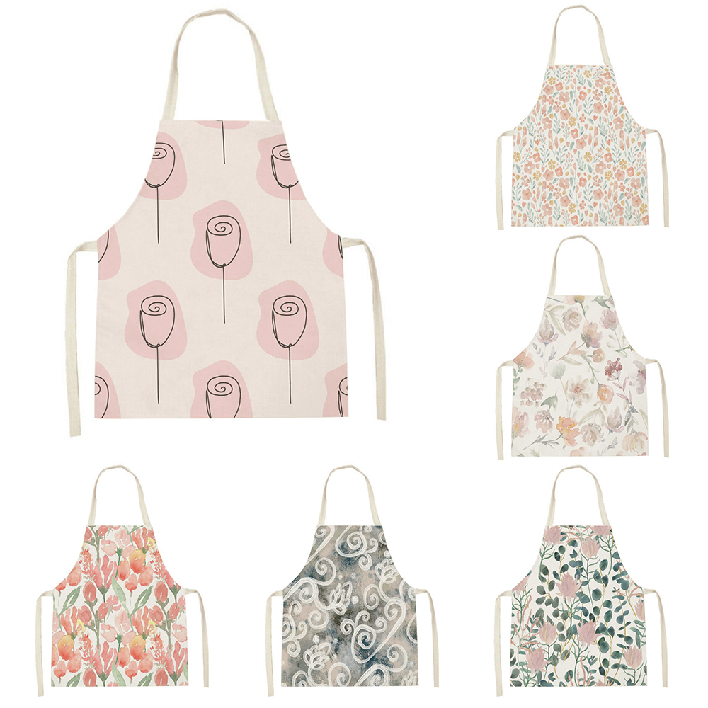 Baking Kitchen Kids - Pink tulip kitchen apron Cleaning floral