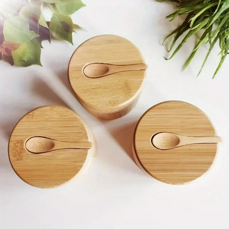Kitchen Jobs - Bamboo Salt And Pepper Seasoning Jars