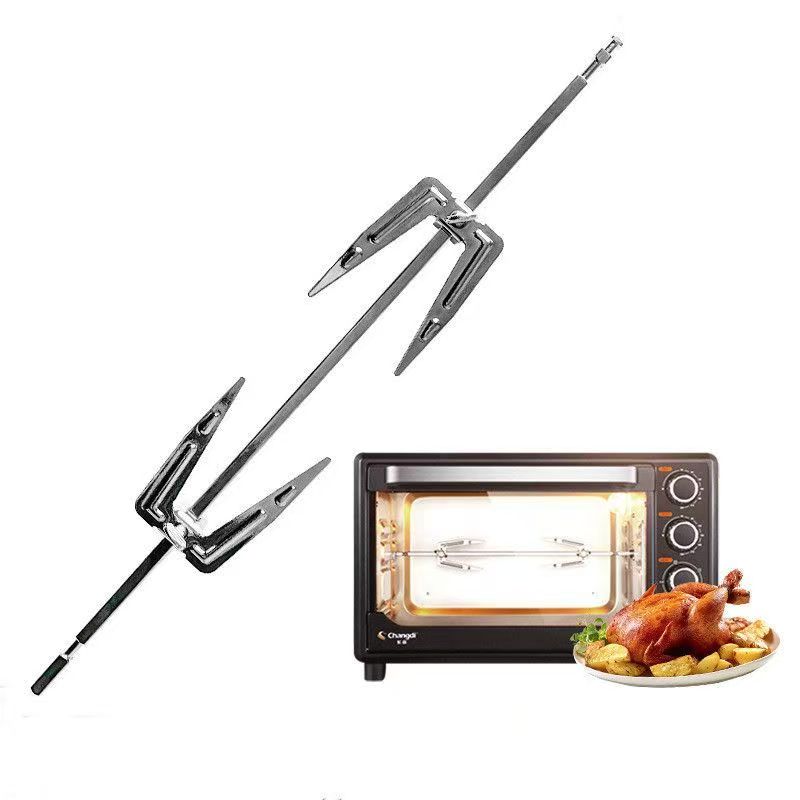 Kitchen Baking Tray Rack - Stainless Steel Rotation Air Fryer Fork