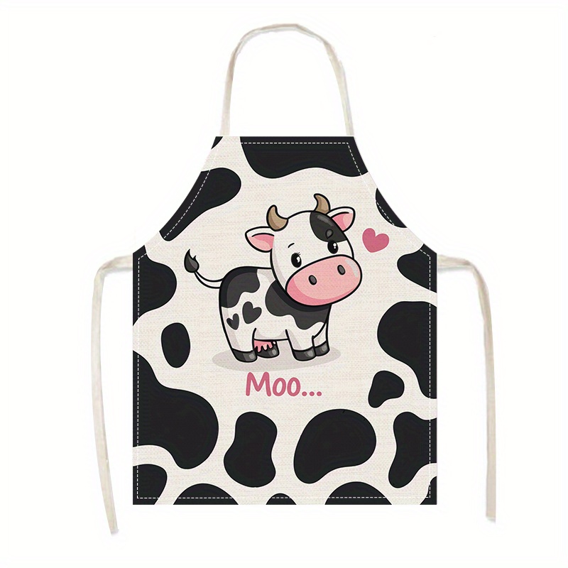Baking Kitchen Kids - 1pc Cute Cartoon Cow Print Kitchen