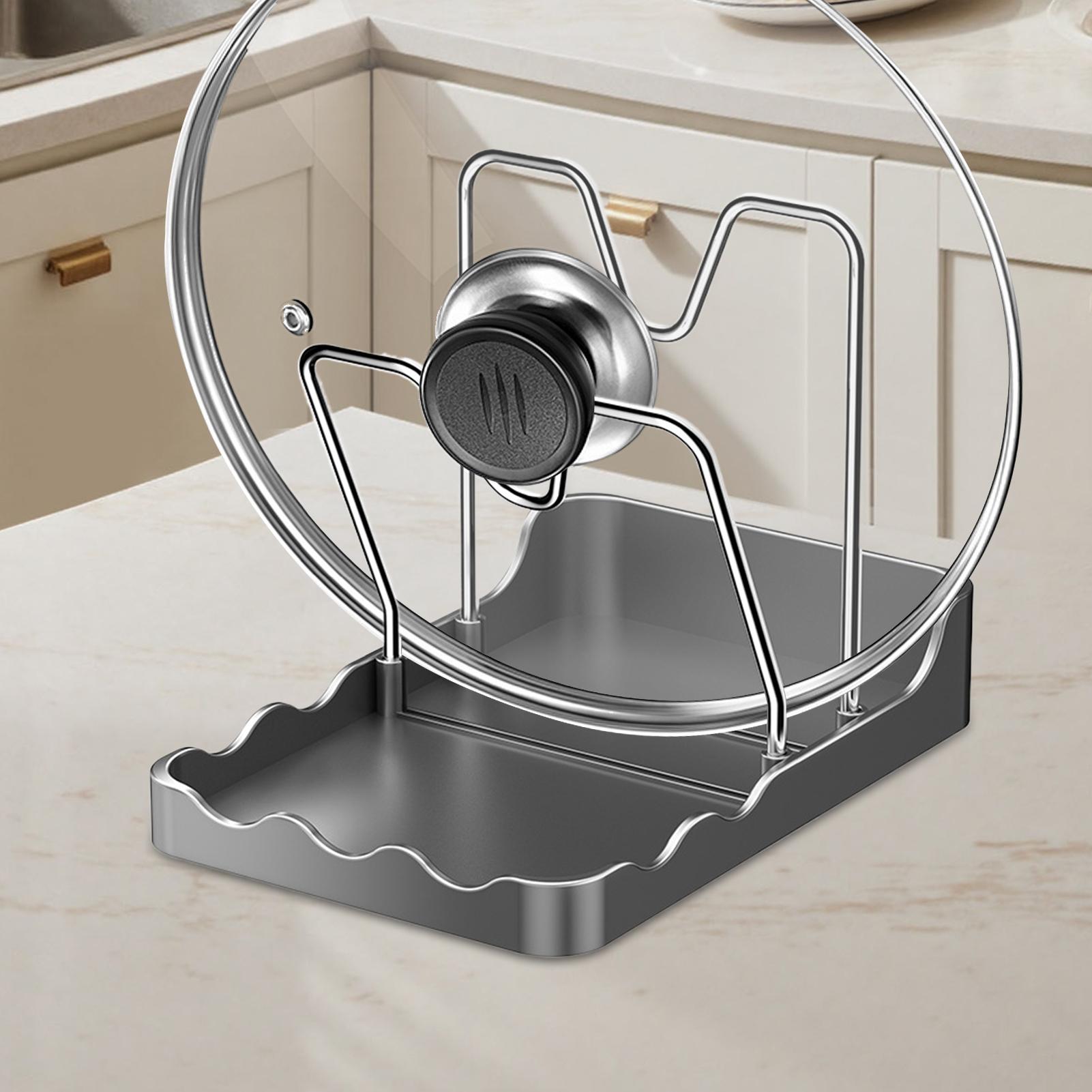 Kitchen Baking Tray Rack - Pot Lid Organizer Vertical Spoon Display