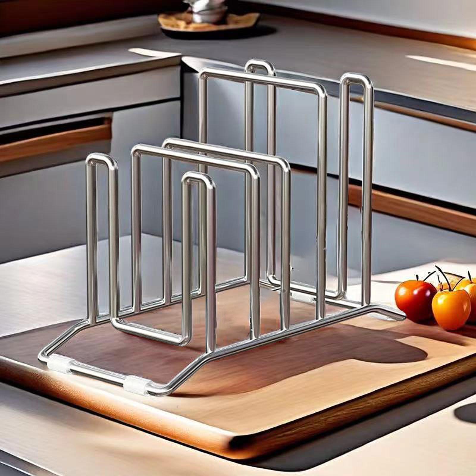 Pot Pan Lids Holder Stainless  - Kitchen Cabinet Baking Organizer review and price