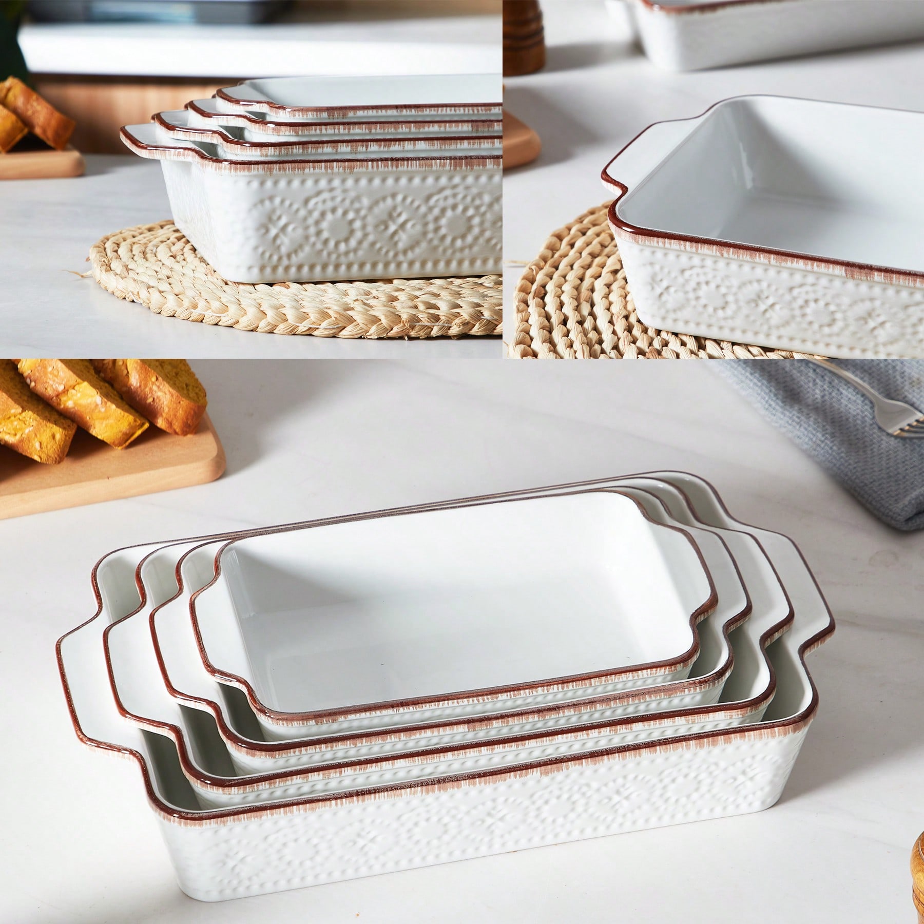 Casserole Dishes For Oven Vint - Kitchen Glass Baking Set review and price
