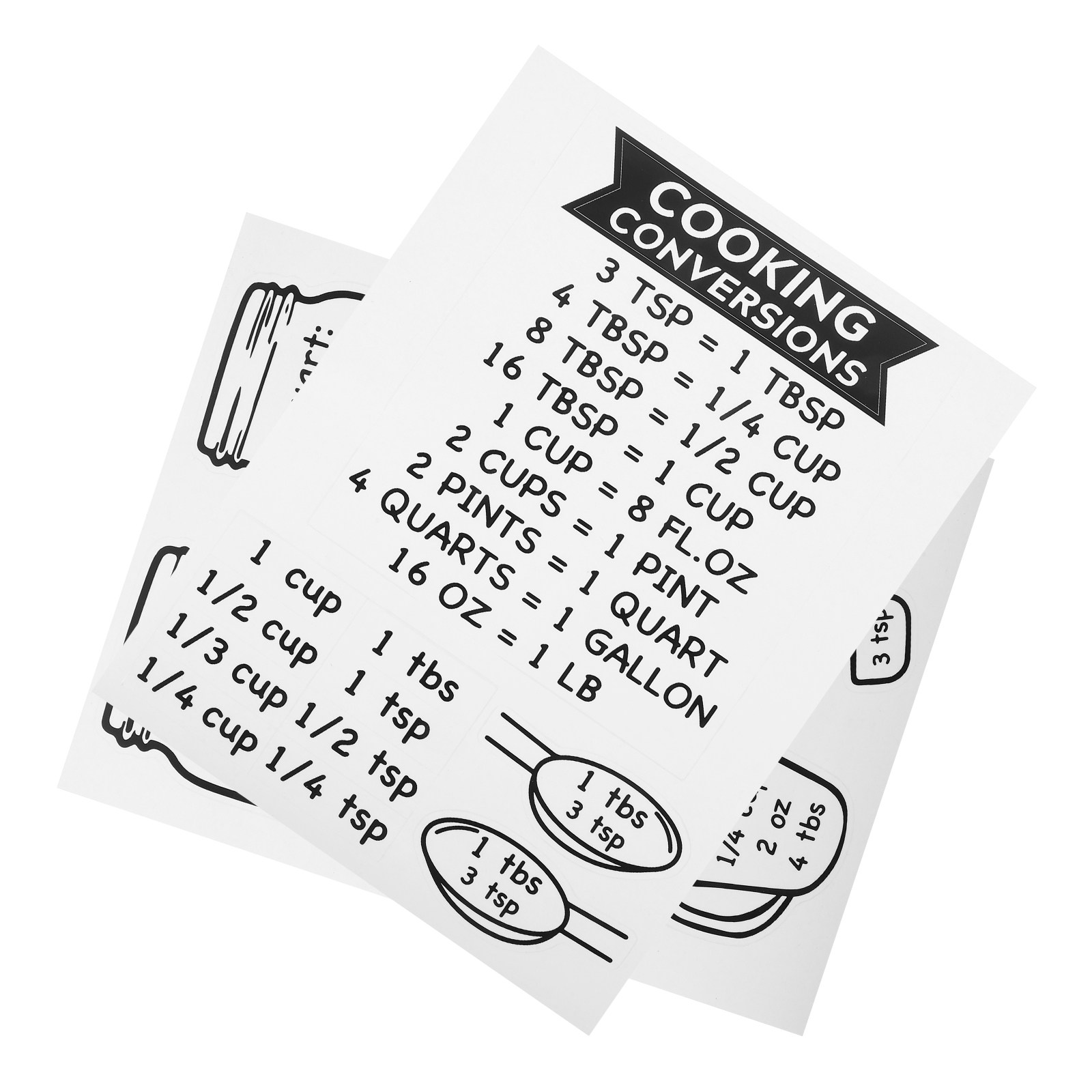 2Pcs Kitchen Conversion Sticke - Kitchen Baking Conversion Chart review and price