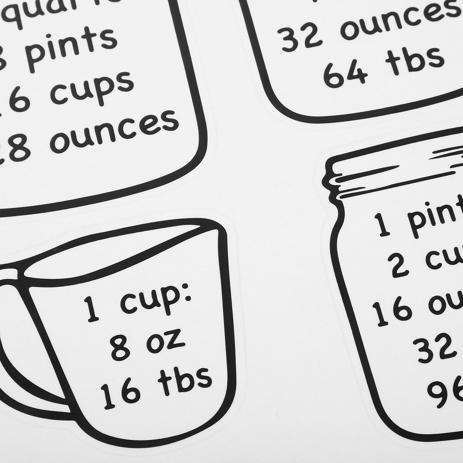 2Pcs Kitchen Conversion Sticke - Kitchen Baking Conversion Chart review and price