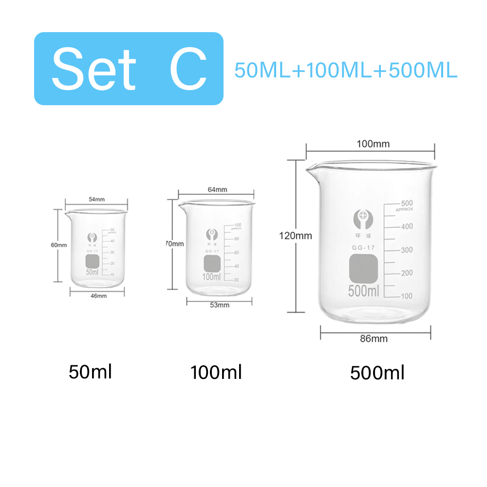 3pcs/Set Glass Measuring Cup S - Kitchen Glass Baking Set review and price