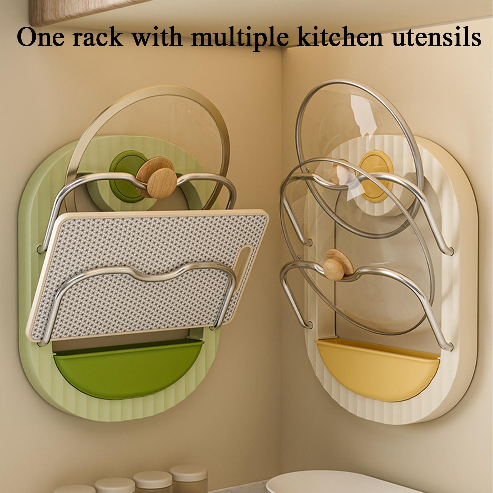 Pot Lid Rack 2-Tier Wall Mount - Kitchen Cabinet Baking Organizer review and price