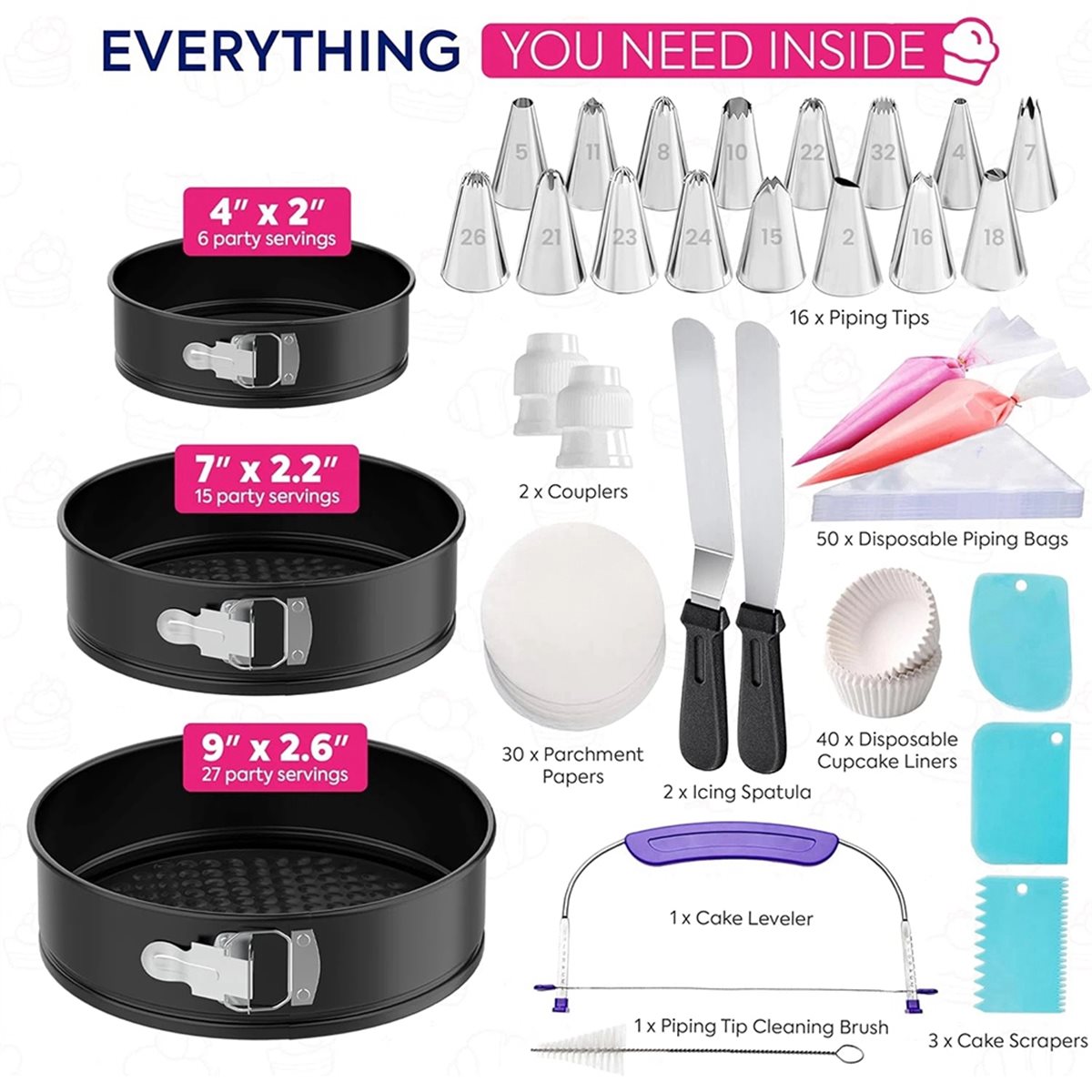2026 Trend 148PCS Cake Pan Set - Springform Pan Set review and price