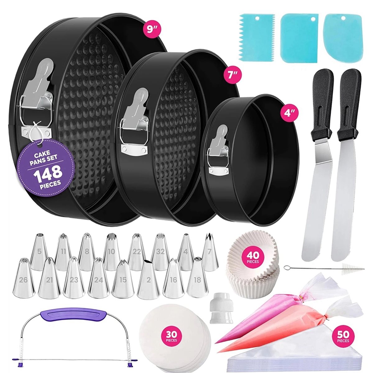 2026 Trend 148PCS Cake Pan Set - Springform Pan Set review and price