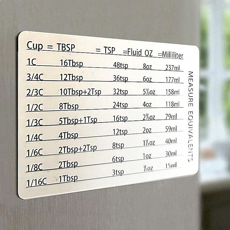 Kitchen Baking Magnetic Measur - Kitchen Baking Conversion Chart review and price
