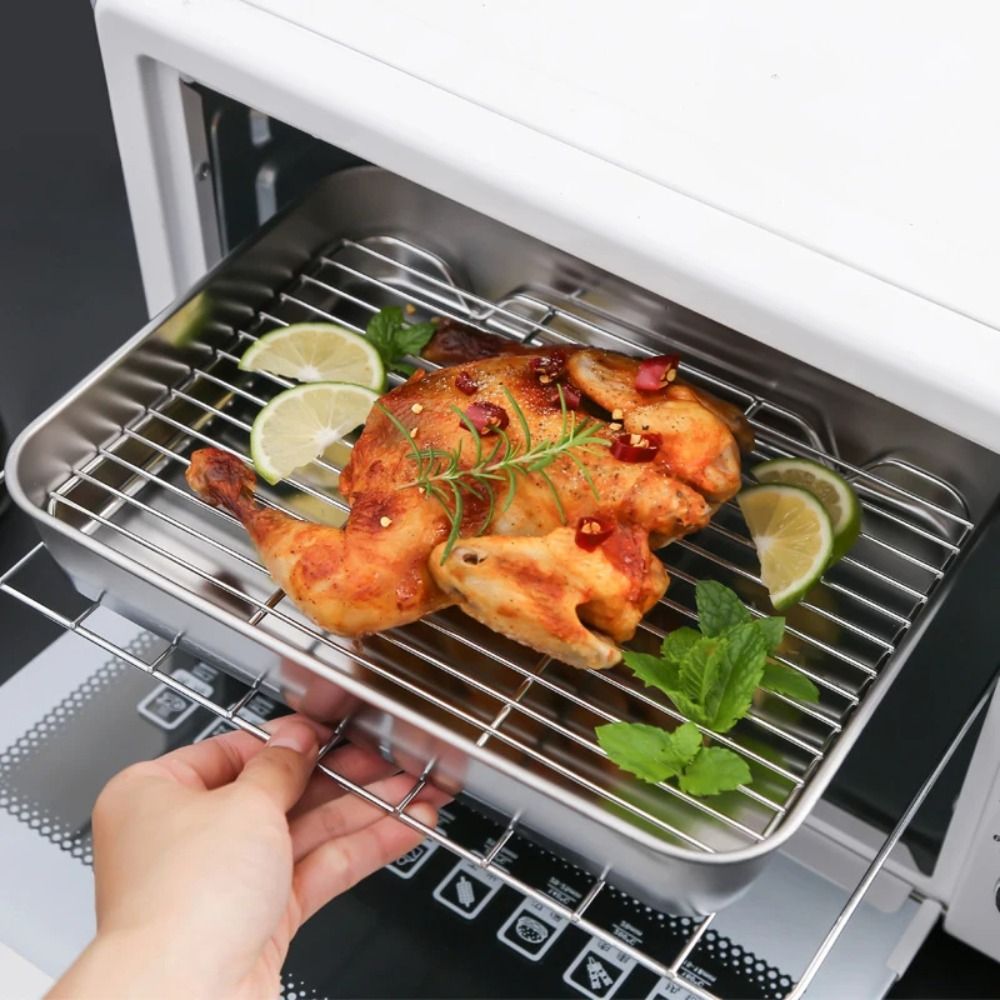 Portable Non-Stick Stainless S - Kitchen Baking Tray Rack review and price