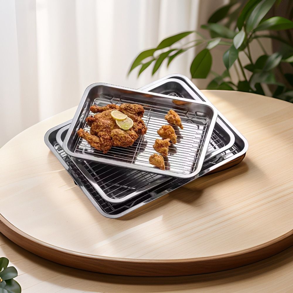 Portable Non-Stick Stainless S - Kitchen Baking Tray Rack review and price