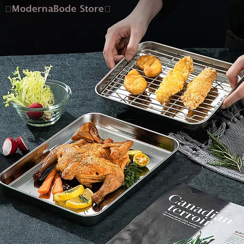 Portable Non-Stick Stainless S - Kitchen Baking Tray Rack review and price