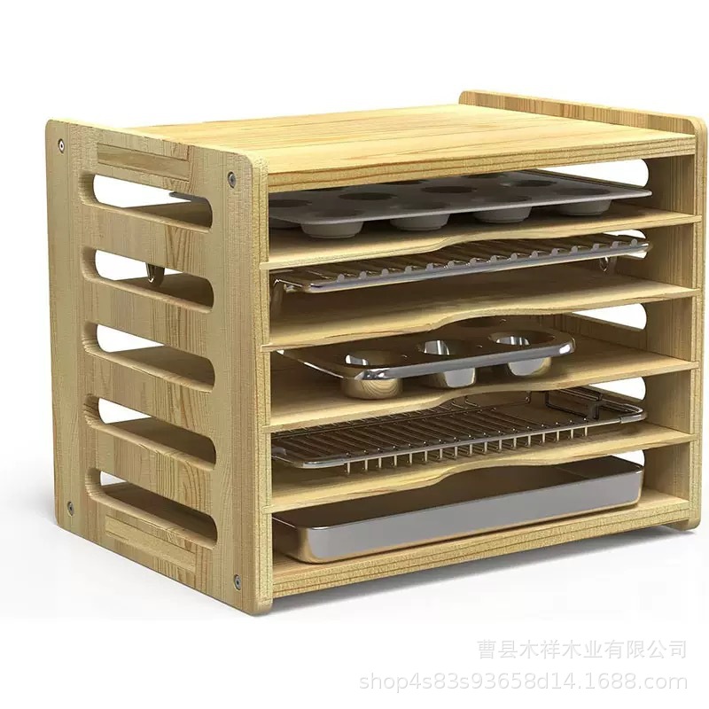 Solid wood kitchen storage rac - Kitchen Cabinet Baking Organizer review and price
