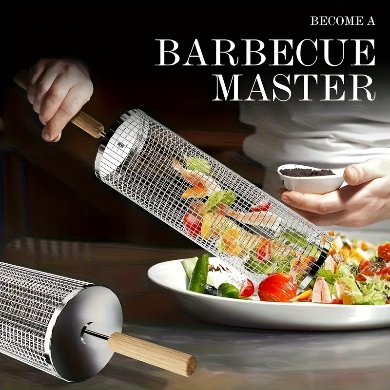 Round Barbecue Grill Basket Se - Kitchen Baking Tray Rack review and price