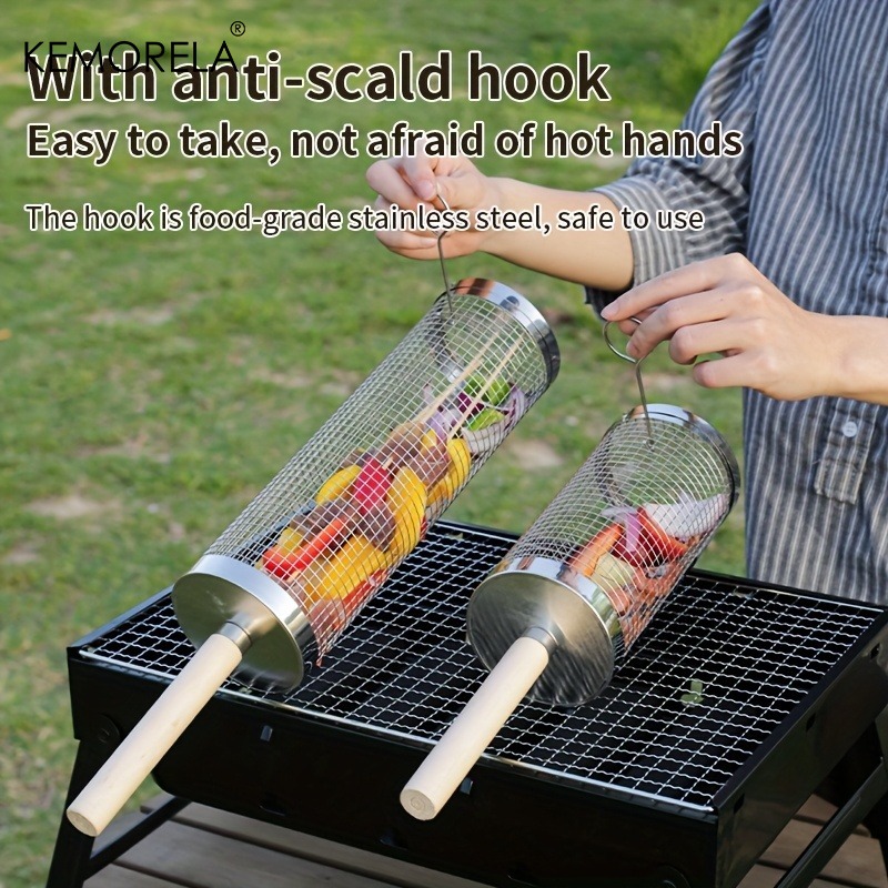 Round Barbecue Grill Basket Se - Kitchen Baking Tray Rack review and price