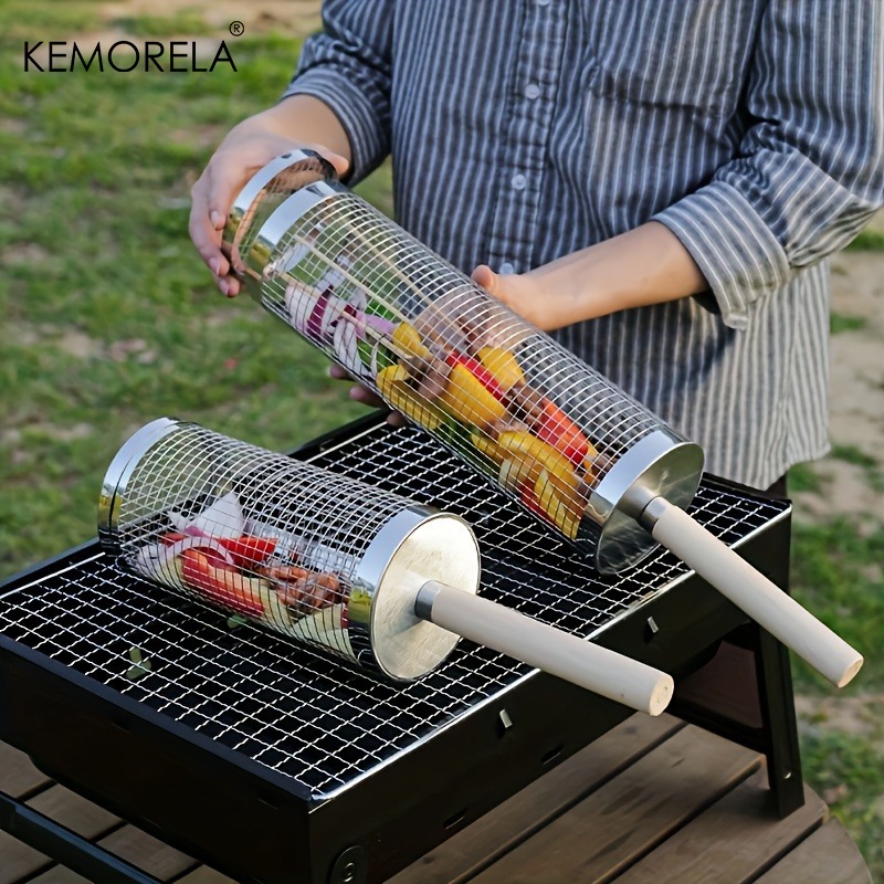 Round Barbecue Grill Basket Se - Kitchen Baking Tray Rack review and price