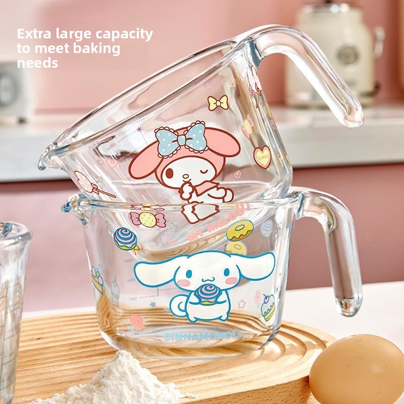 Cute Cartoon Measuring Cup Kaw - Kitchen Glass Baking Set review and price