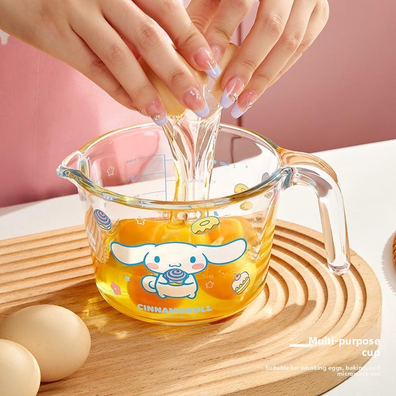 Cute Cartoon Measuring Cup Kaw - Kitchen Glass Baking Set review and price
