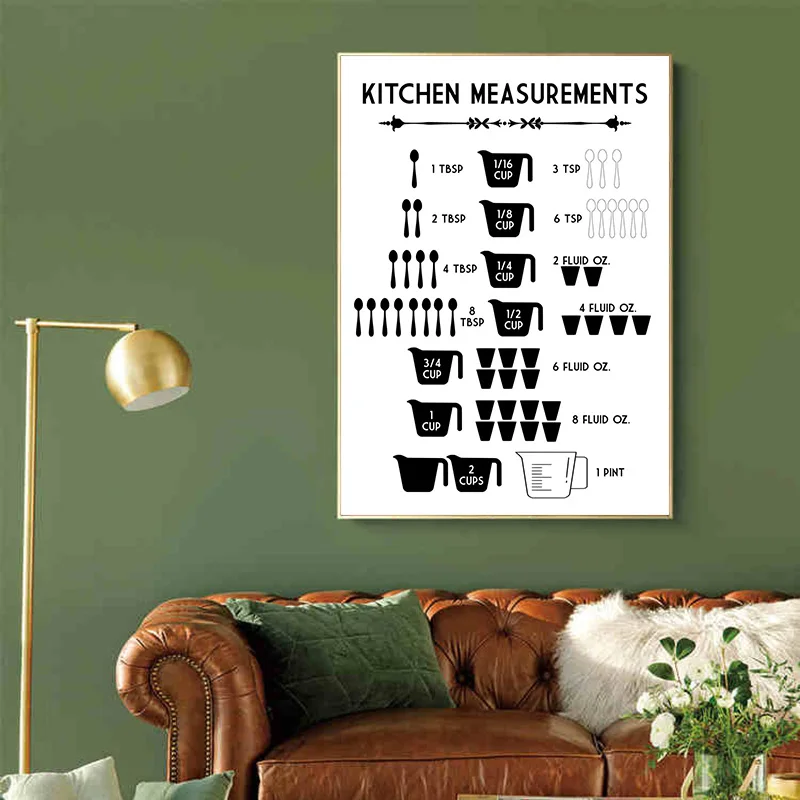Minimalist Food Kitchen Measur - Kitchen Baking Conversion Chart review and price