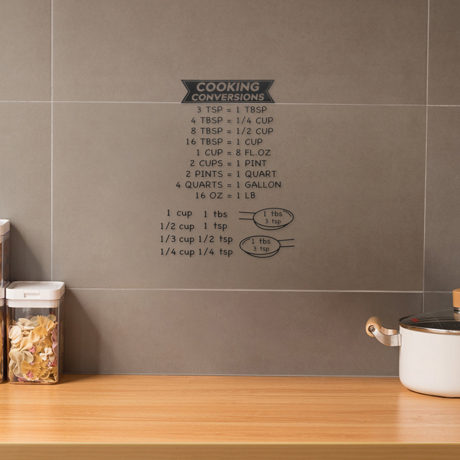 2Pcs Kitchen Measurement Conve - Kitchen Baking Conversion Chart review and price