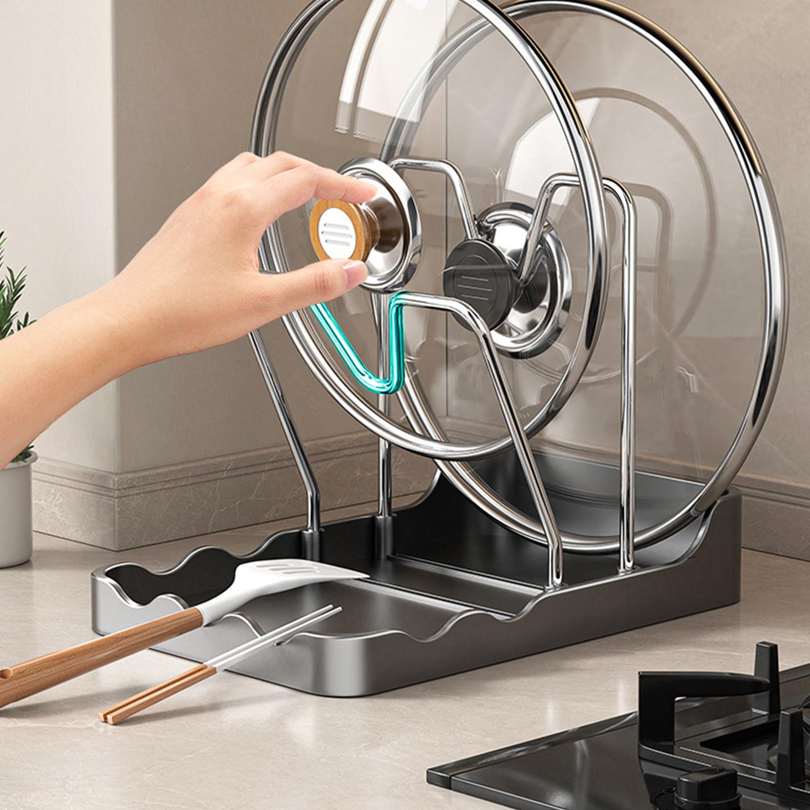 Pot Lid Organizer Vertical Spo - Kitchen Baking Tray Rack review and price