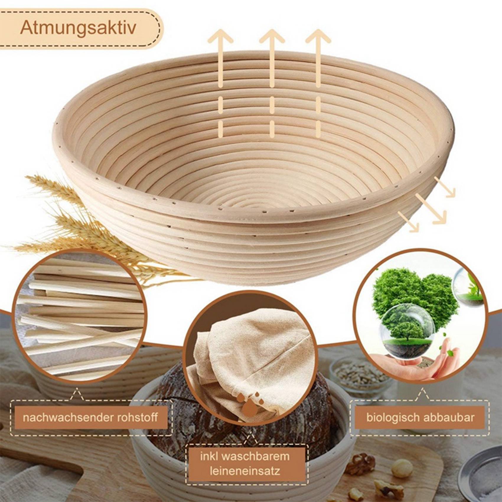 Round Set,4 Yeast Baskets For  - Proofing Basket Banneton review and price