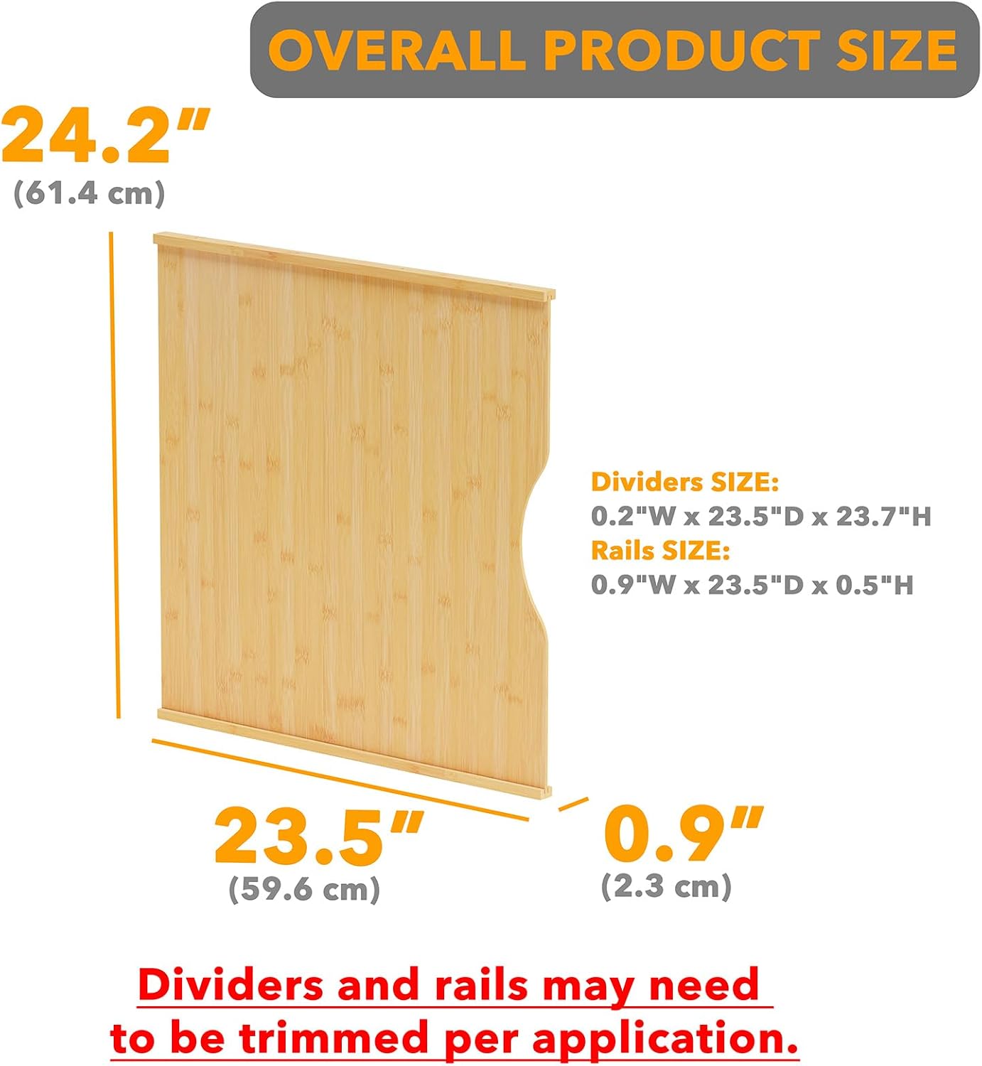 10 Pack Bamboo Tray Dividers f - Kitchen Cabinet Baking Organizer review and price
