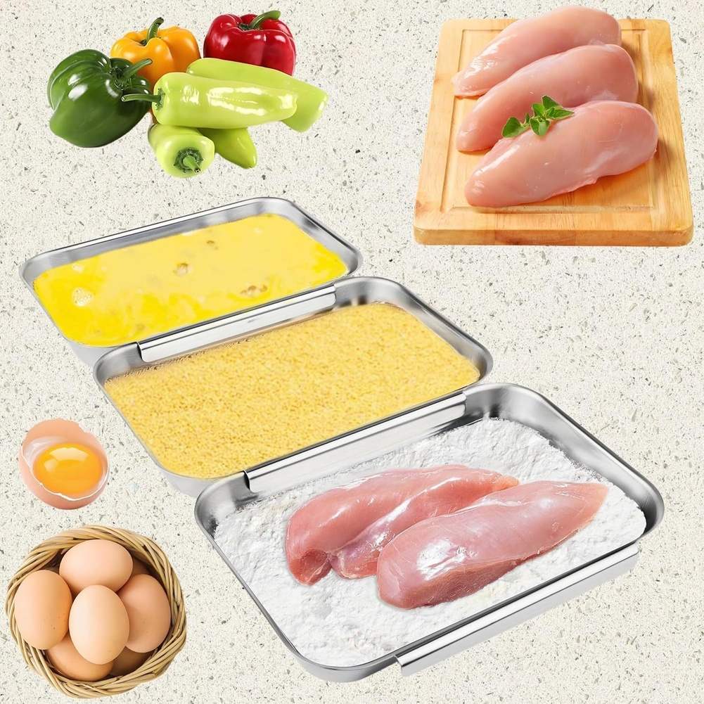 3Pcs Stainless Steel Seasoning - Kitchen With Baking Station review and price
